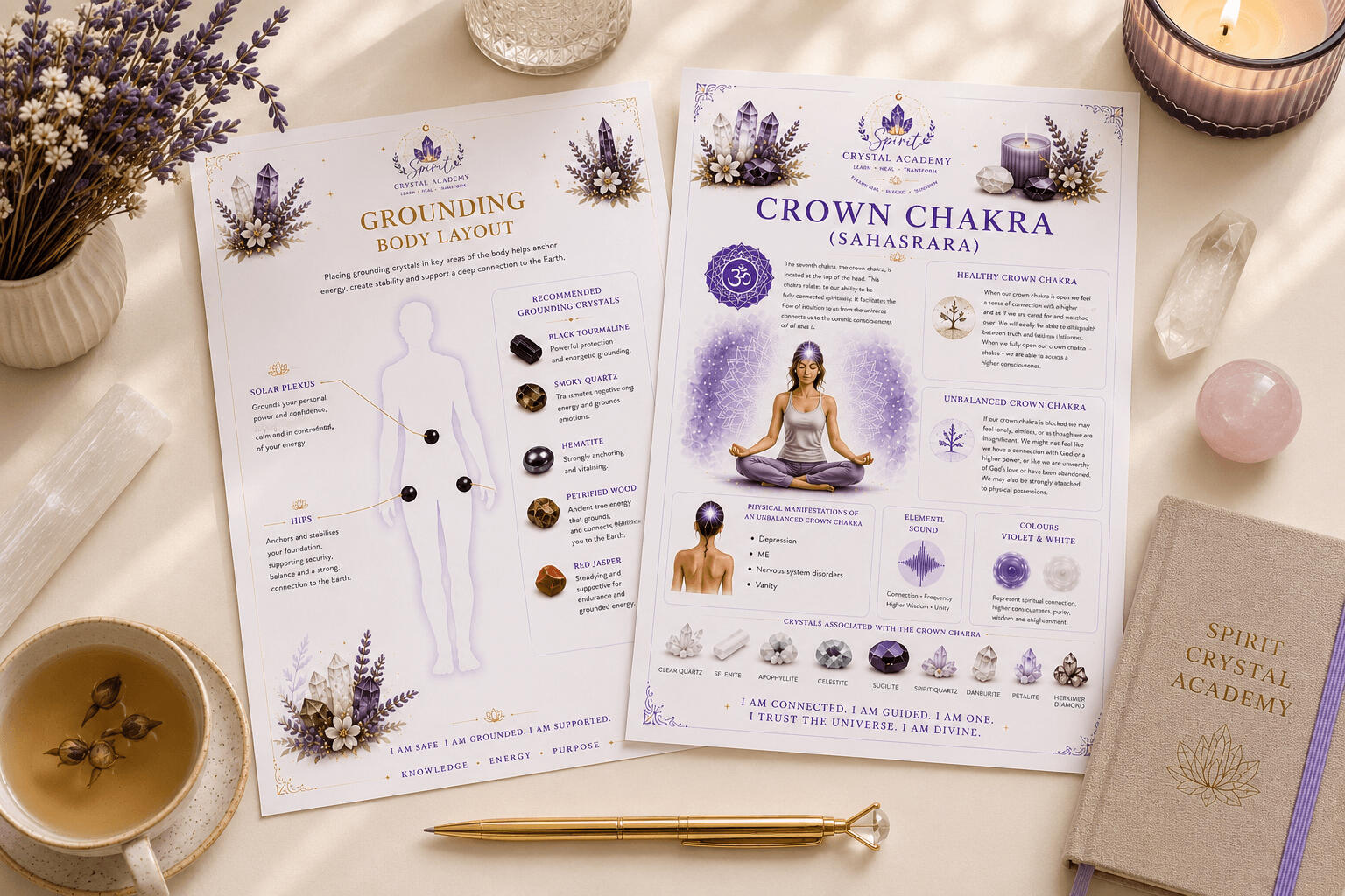 Spirit Crystal Academy training Crystal healing training worksheets and resources